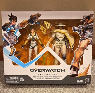 Hasbro Overwatch Ultimates Tracer & McCree Action Figure Set w Gun Age 4+