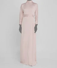 Rickie Freeman by Teri Jon Women's Pink Satin Crepe Belted Dress Size 6