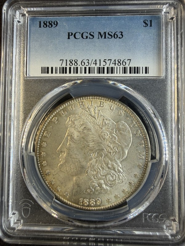 1889 Philadelphia Morgan Silver Dollar. PCGS MS63