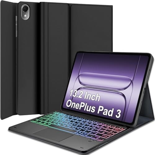 Backlit Bluetooth Keyboard Case for OnePlus Pad 3 - 7 Color