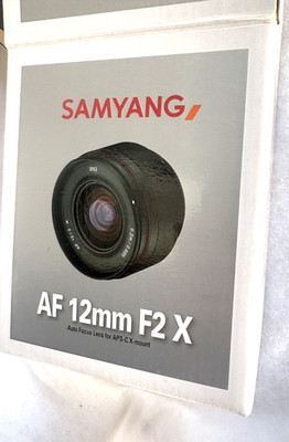 Samyang AF 12mm F2 X wide lens - fits APX-C X mount (Fuji)
