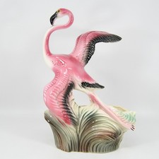 Maddux of California Pink Ceramic Open Wing Flamingo MCM Planter Vase 515 AS IS