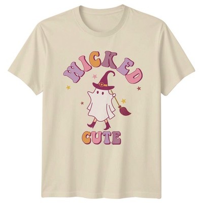 Böses süßes Damen T-Shirt Retro Geist Halloween Halloween Geschenk für Sie