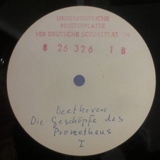 unverkäufliche Musterplatte Eterna Beethoven  Die Geschöpfe des Prometheus  2 LP