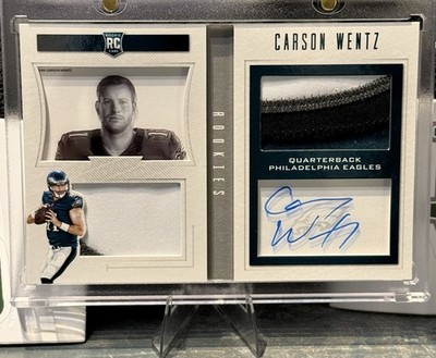 2016 Playbook CARSON WENTZ RPA OnCard Auto 4Color Ptc Booklet /49 Eagles 🦅 SSP!