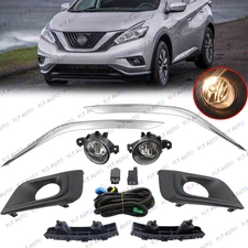 For 2015-2018 Nissan Murano Front Lower Trims & Bracets + Fog Light Assembly