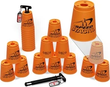 Speed Stacks | Official Sport Stacking Set, Orange - 12 Cups and Neon 