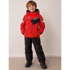 Obermeyer Kids Ski Jacket Size 3 Red Winter Coat I-Grow Snow Insulated Hooded