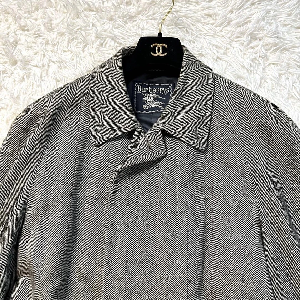 Burberry grey cashmere herringbone Trenc coat, size L - Image 3 of 4