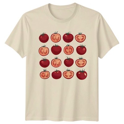T-Shirt Tomatenmuster Gemüse Gartenarbeit Geschenk für Sie und Ihn