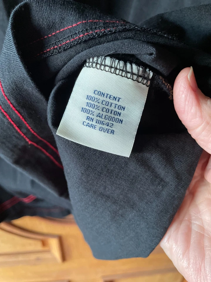 Camiseta De Colección Coogi Gráfica XXL Negra Dorada Bordada Logo Ropa de Calle Camiseta Foto 4 de 4