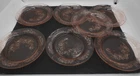 Seven Pink depression 1930’s Sharon Cabbage Rose 7" Plates