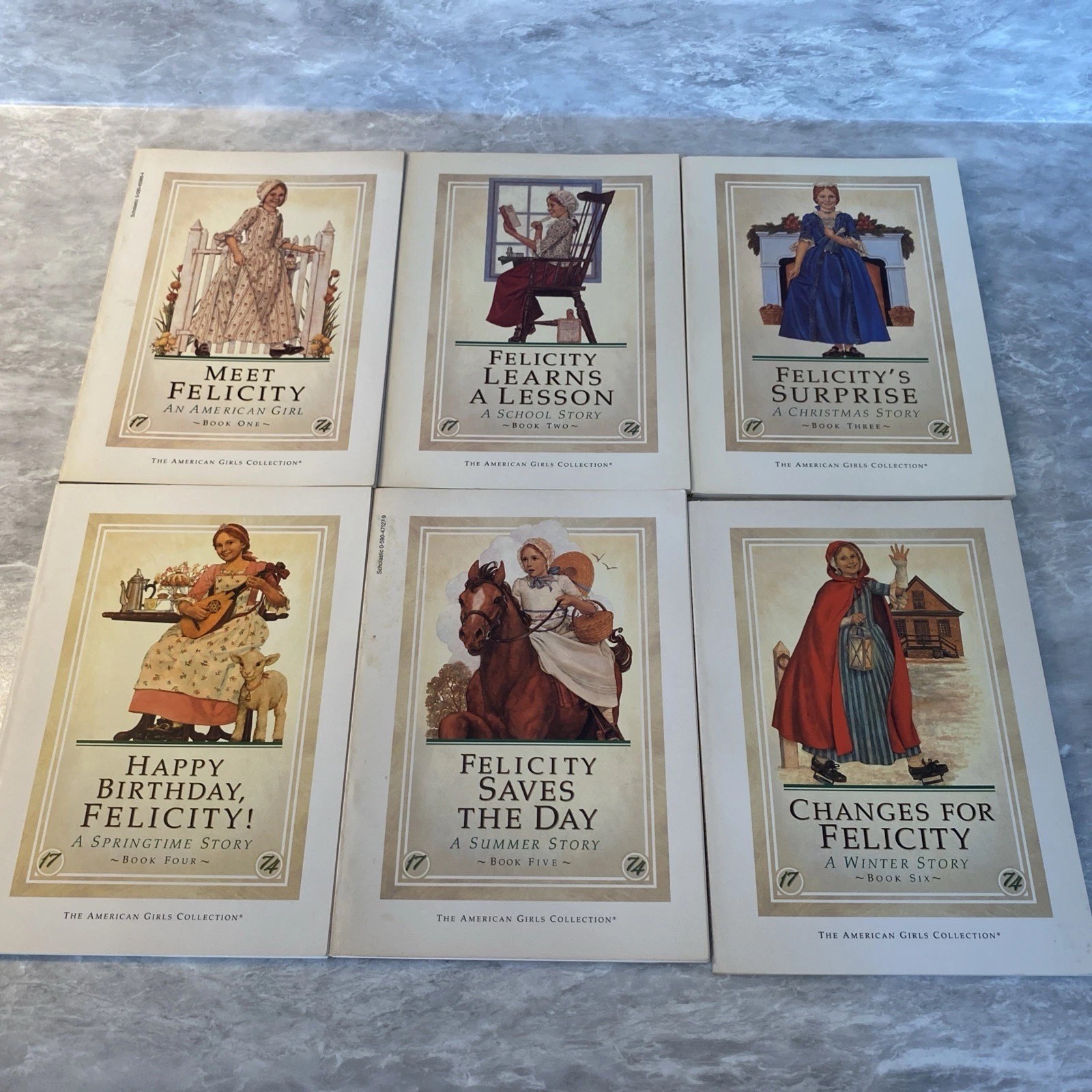 American Girl Doll Felicity Book Set Of  6 Pleasant Company 