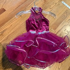 WEISSMAN FUSHA PINK COMPETITION DANCE COSTUME BALLET TAP JAZZ IC STYLE  12163