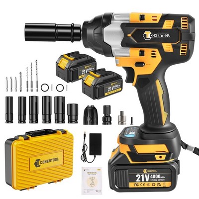 21V Akku Schlagschrauber Professional für Auto Reifenwechsel Bürstenloser 1200Nm