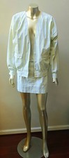 PLAID VTG GOLF TENNIS BOMBER JACKET BELTED SHORT SKIRT PASTEL 2 PC SET sz S