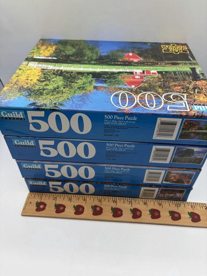复古全新 4 件套装 (4) 500 件风景拼图协会 🇺🇸 15.5 英寸 x 18 英寸 — 第 4/4 张图片