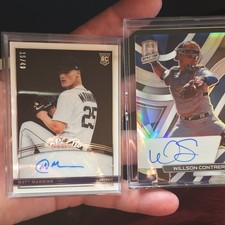 Panini 2022 Spectra/Prizm Baseball Autograph Lot (2) Matt Manning Contreras