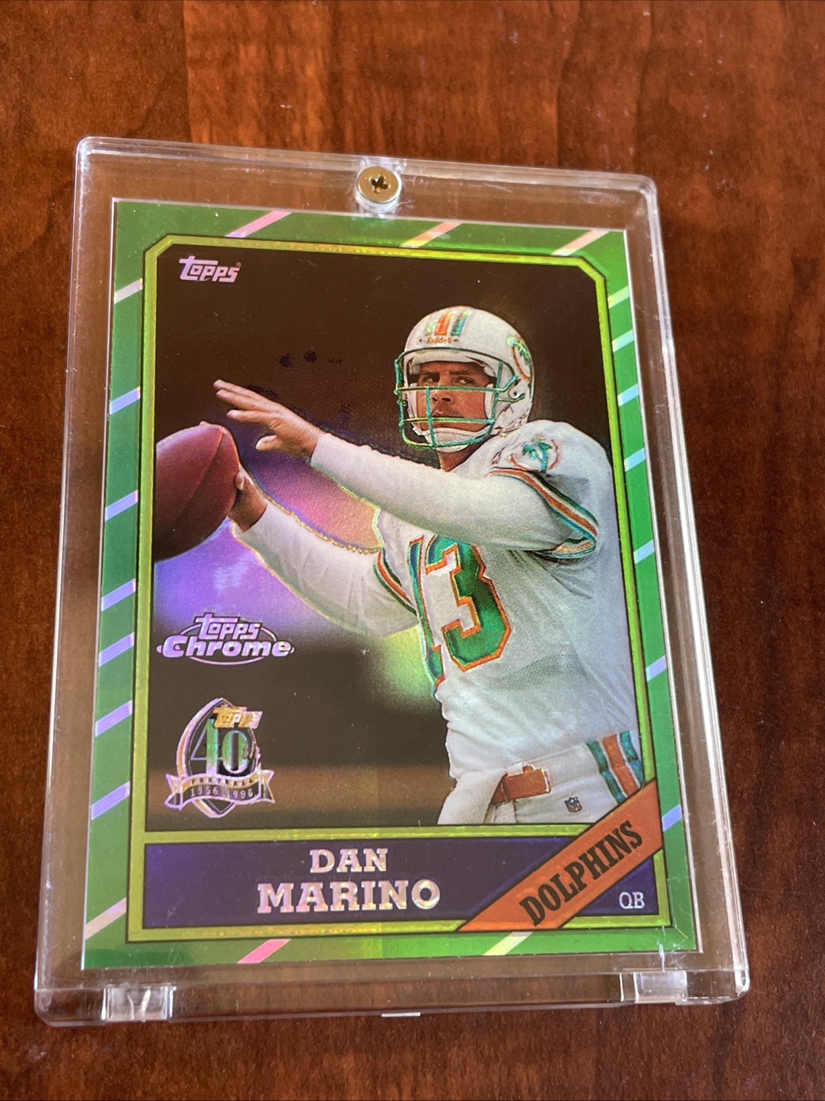 1996 Topps Chrome - 40th Anniversary Retro Dan Marino #31 Refractor