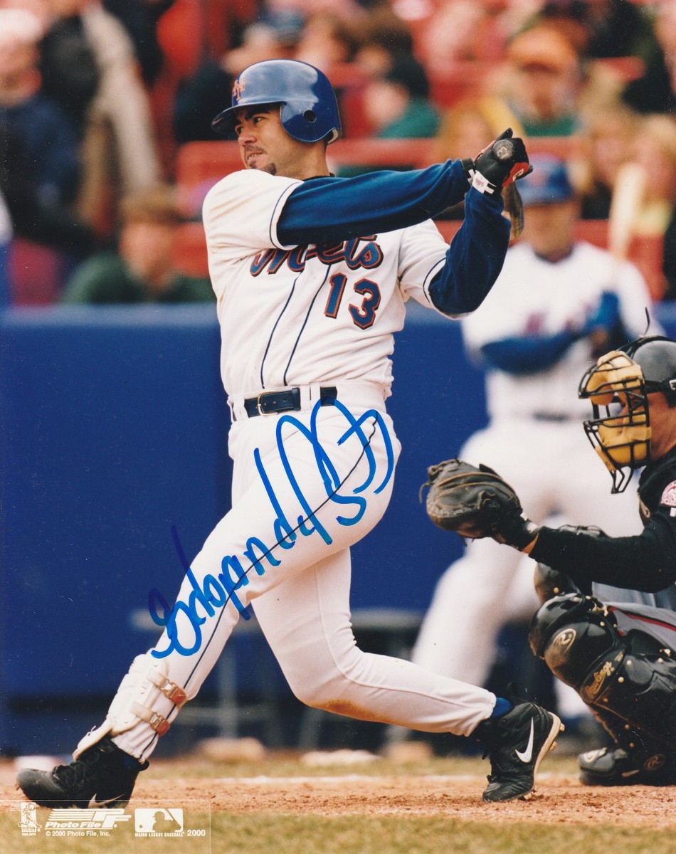 EDGARDO ALFONZO SIGNED AUTO'D 8X10 PHOTO NEW YORK METS
