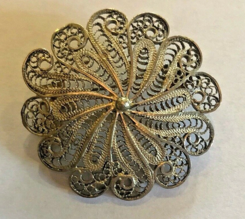 Metal brooch best sale