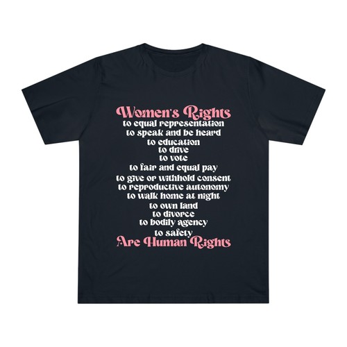 Women's rights are human rights breast cancer tshirt, Breast Cancer Awareness t - Picture 4 of 5
