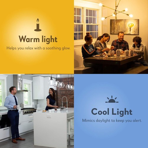 Diodesy Smart WiFi LED Light Bulbs, 2200K-6500K, 5.5W 40W, 500LM, E26 - Picture 2 of 5