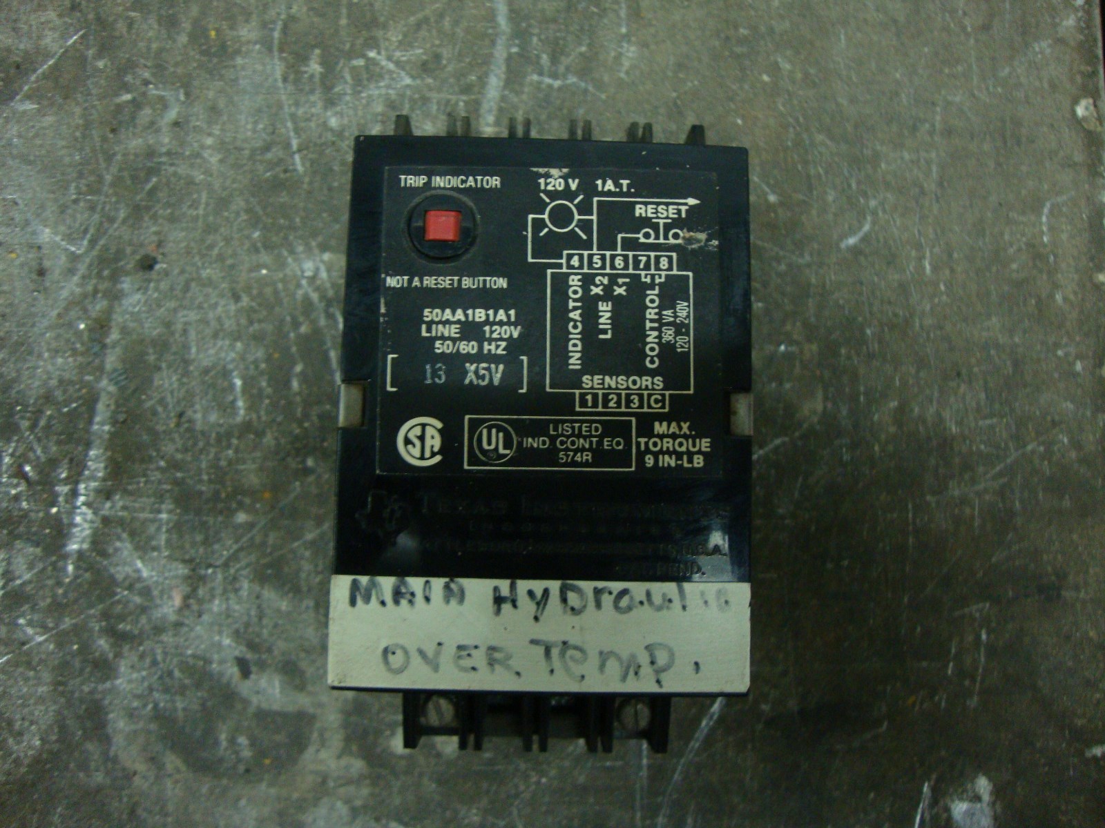 Texas Instruments Fuse Block Part # 50AA1B1A1 120v 9in/lbs Torque B6 ...