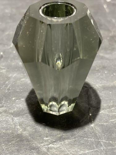 LAMPADARIO PARTE CORPO LAMPADARIO VETRO PRISMA CRISTALLO FUMO SFACCETTATO ROTTURA SPESSORE ALTEZZA 2,5” - Foto 9 di 14