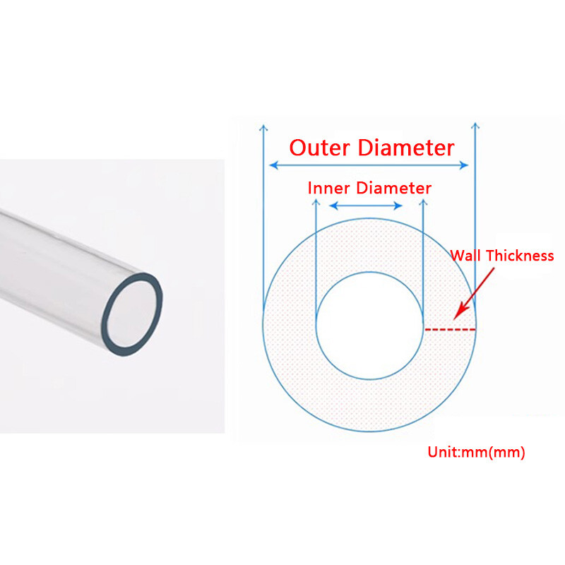 Clear PVC Flexible Tubing - Assorted Sizes 2mm To 10mm For Water, Air, Fuel
