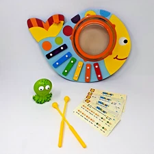 Musical Instrument Toy Drum Xylophone Maraca Tub Tunes Music Island ALEX