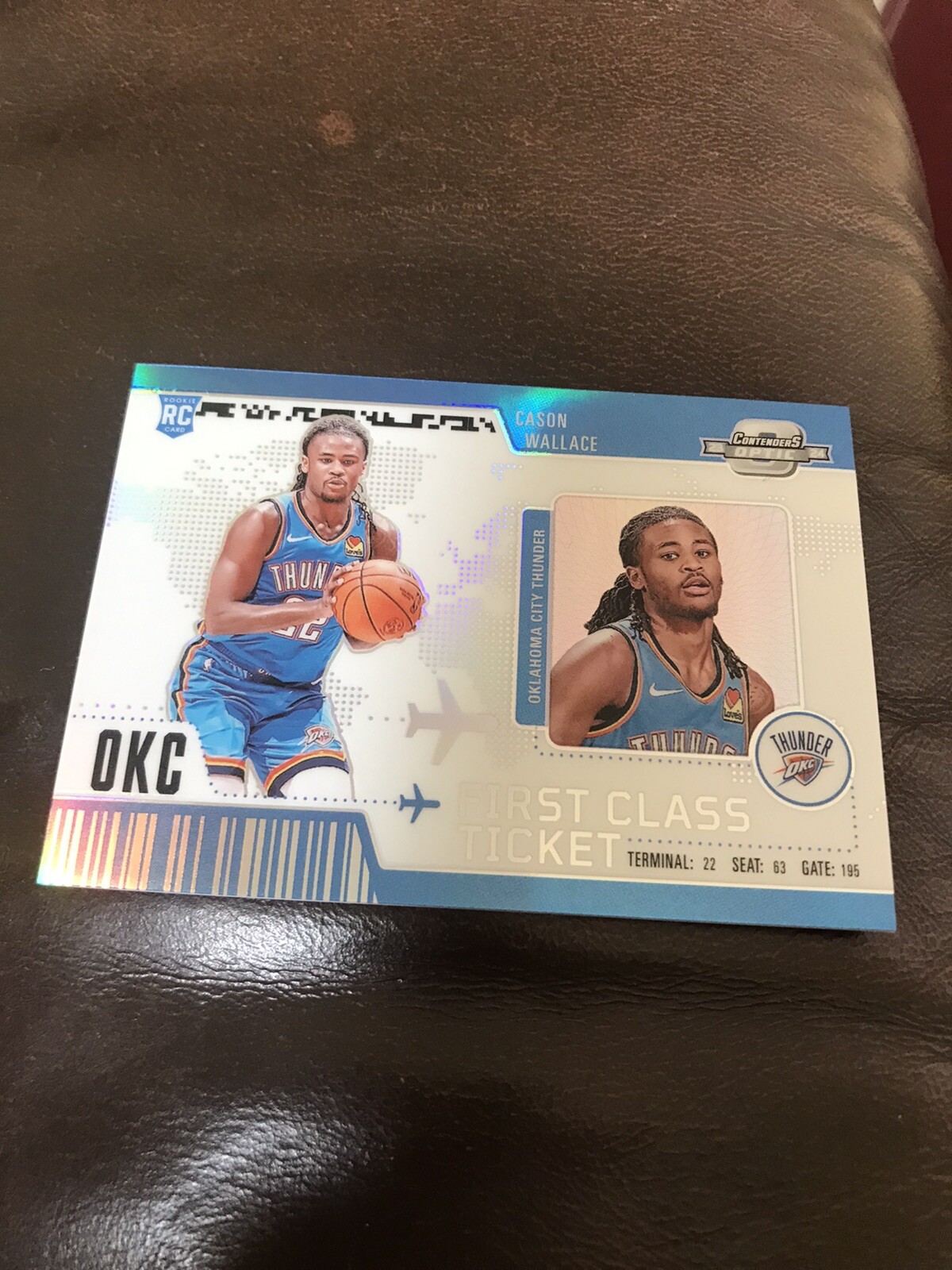 Cason Wallace 2023-24 Contenders Optic Silver First Class Ticket RC #7 THUNDER