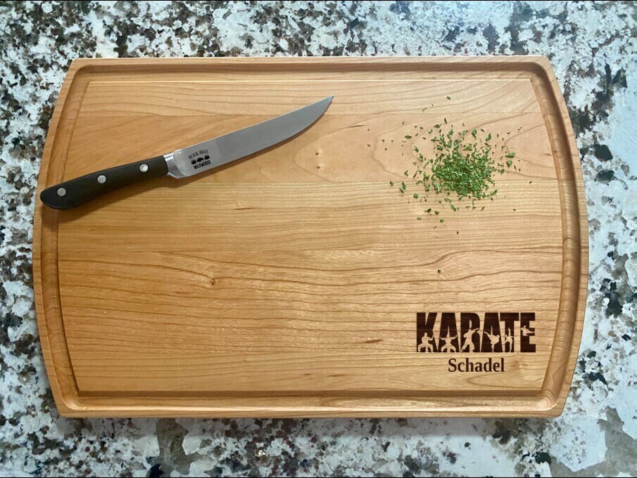 Karate Cutting Board | Karate Dojo Charcuterie Board | Custom Serving Tray |