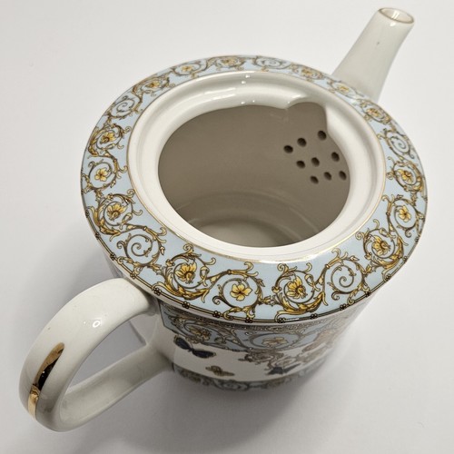 Grace Teaware Butterflies with Blue Ornament Fine Porcelain 14-piece Tea Set - Picture 8 of 20