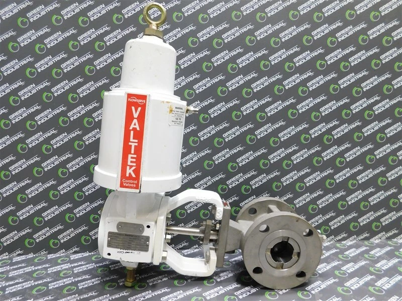 Válvula accionada de corriente cizalla de 2" Flowserve clase 150 aire para abrir 104 CV usada Foto 2 de 4