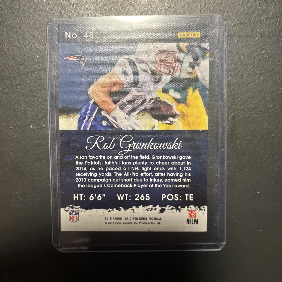 2015 Panini - Blue Frame #48 Rob Gronkowski, Jimmy Garoppolo/ Tom Brady. - Image 2 of 4
