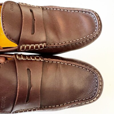 Geox Respira Monet Dark Brown Driving Penny Loafer Size 43 