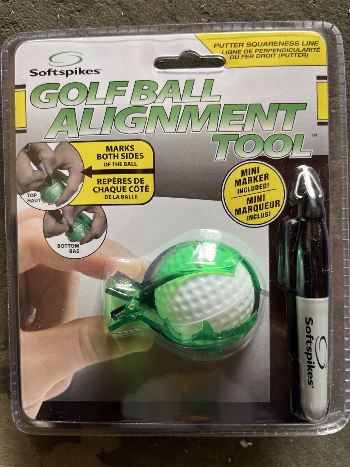 Softspikes Golf Ball Alignment Tool with Mini Sharpie Included eBay