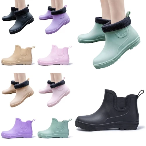 Stivali donna larghi polpaccio comodi in gomma stivali da pioggia donna stivali da pioggia slip on outdoor - Foto 2 di 49