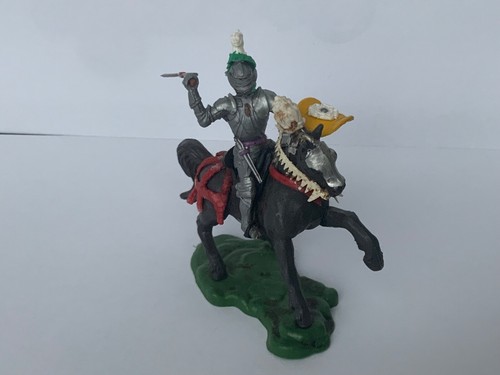 Britains Swoppet Figuren : Ritter auf Pferd , braun Top Timpo Elastolin 7