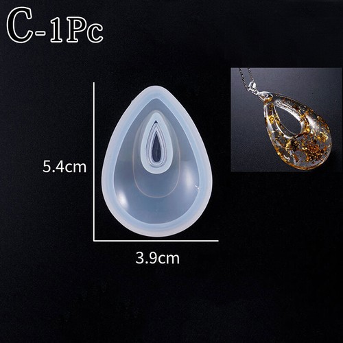 Silicone Mold Crystal Jewelry Pendant Earrings DIY Resin Mould Craft Making Tool - Picture 12 of 21