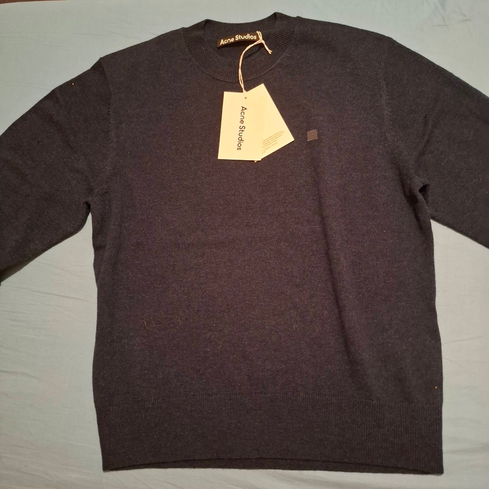 Acne studios wool crew NECK SWEATER navy brand new tags