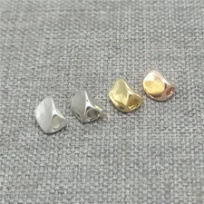925 Sterling Silver Irregular Faceted Spacer Beads w/ Rhodium Plated Gold Plated