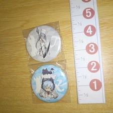 A52398 Servamp Tanaka Strike Can badge Kuro + Jeje