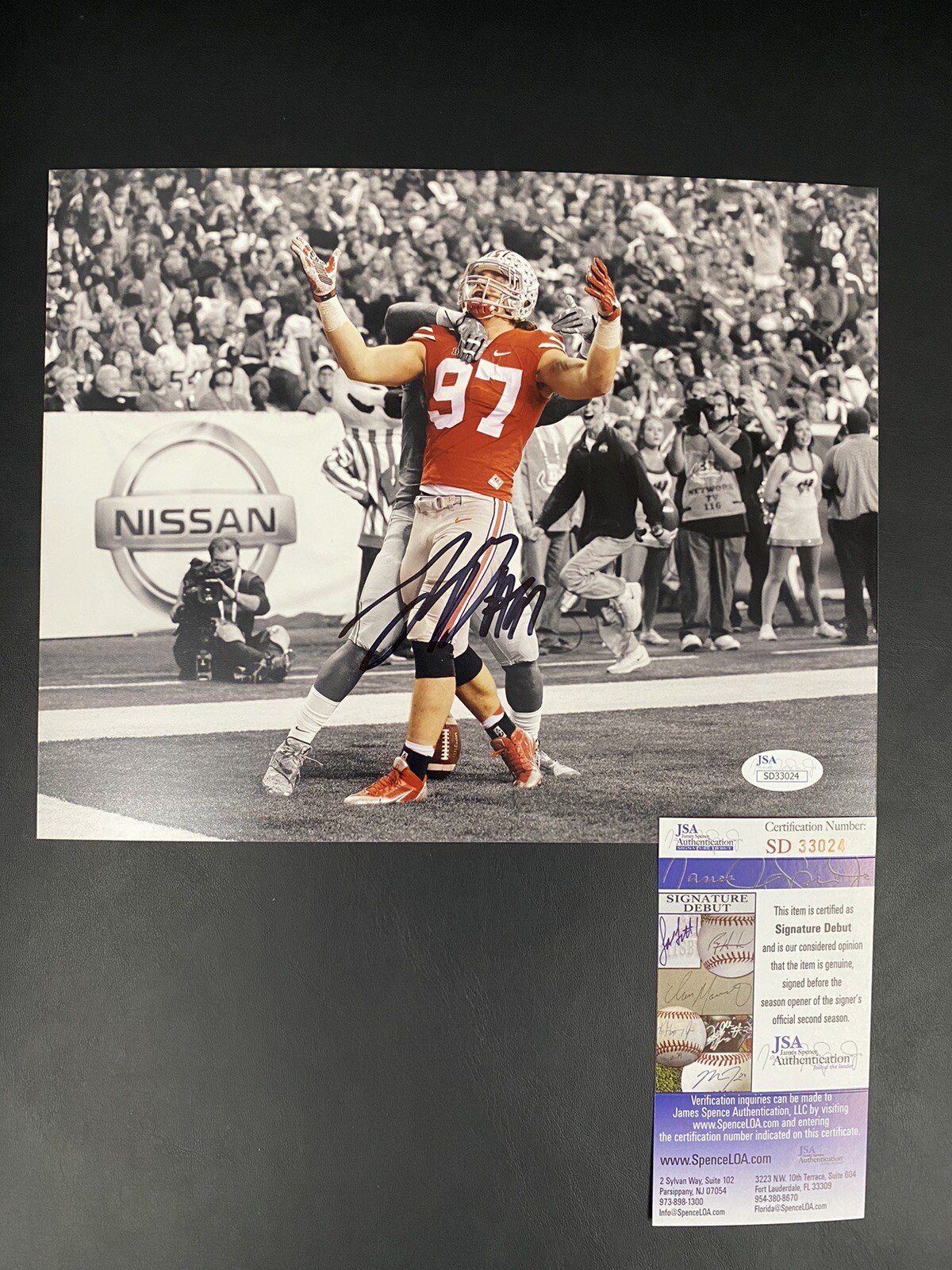 Joey Bosa Autographed Signed Ohio State Buckeyes 8 X 10 Photo "THE SHRUG" JSA Authenticated SD33024 