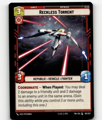 Star Wars: Unlimited Reckless Torrent - Twilight of the Republic