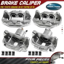 4pcs Brake Caliper for Toyota Sequoia 08-15 Tundra 07-15 Front & Rear Left Right