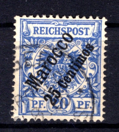 Morocco 4x Mint Stamped Postage Stamp Set (Michel 4) Germany Pre-1945
