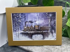 New Handmade 5x7 Matted 4x6 Train Country Nature Mountains Free Ship