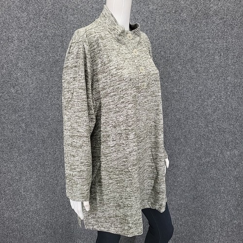 Denim Co Space Dye Heavenly Jersey Henley Trendy Tunic Top Petite 3XP Plus Size - 第 5/11 張圖片